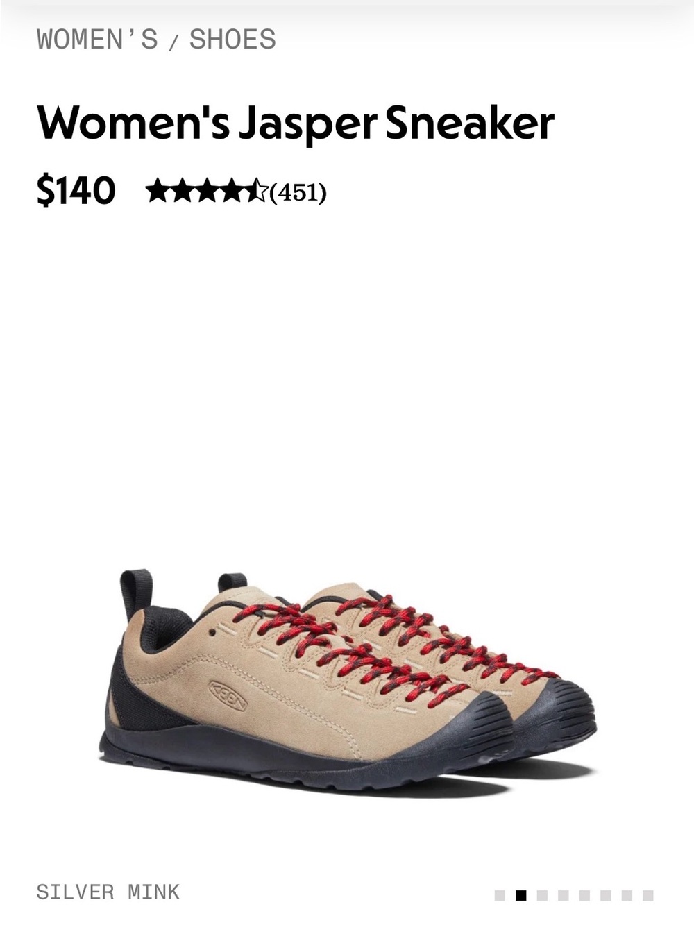 KEEN Women’s Jasper Sneaker